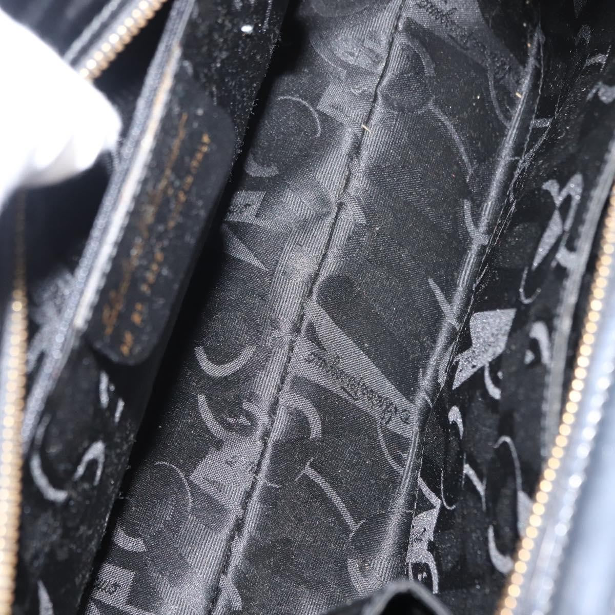 Salvatore Ferragamo Gancini Tote Patent leather, BLACK, PATENT_LEATHER, Tote bag