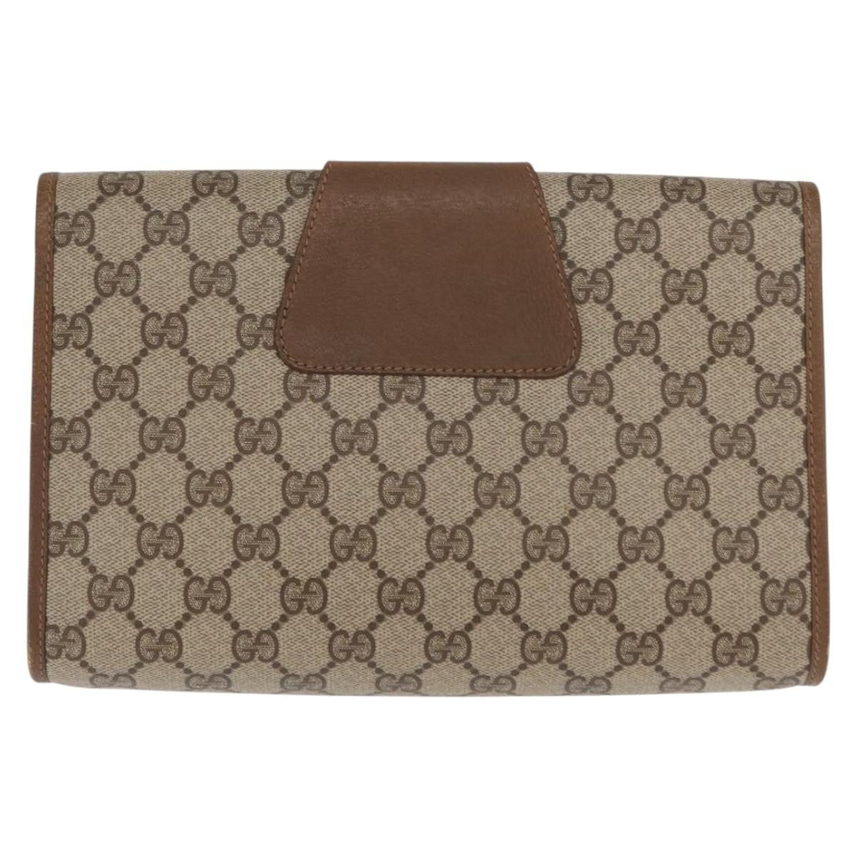 Gucci Vintage old clutch Canvas, BEIGE, PVC, Clutche & pouche