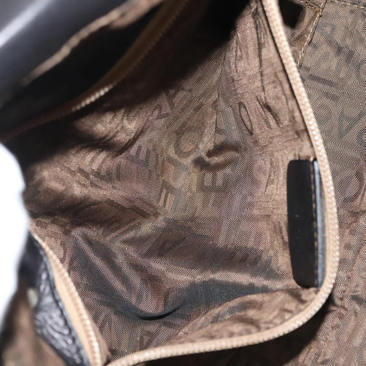 Salvatore Ferragamo Gancini handbag Leather, BLACK, LEATHER, Handbag