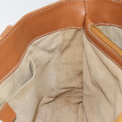 Celine Boogie Satchel Leather, BEIGE, LEATHER, Handbag