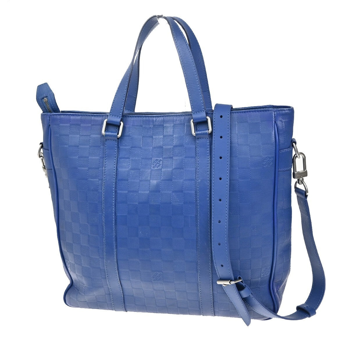 Louis Vuitton Tadao Handbag Damier Infini Leather, BLUE, LEATHER, Handbag