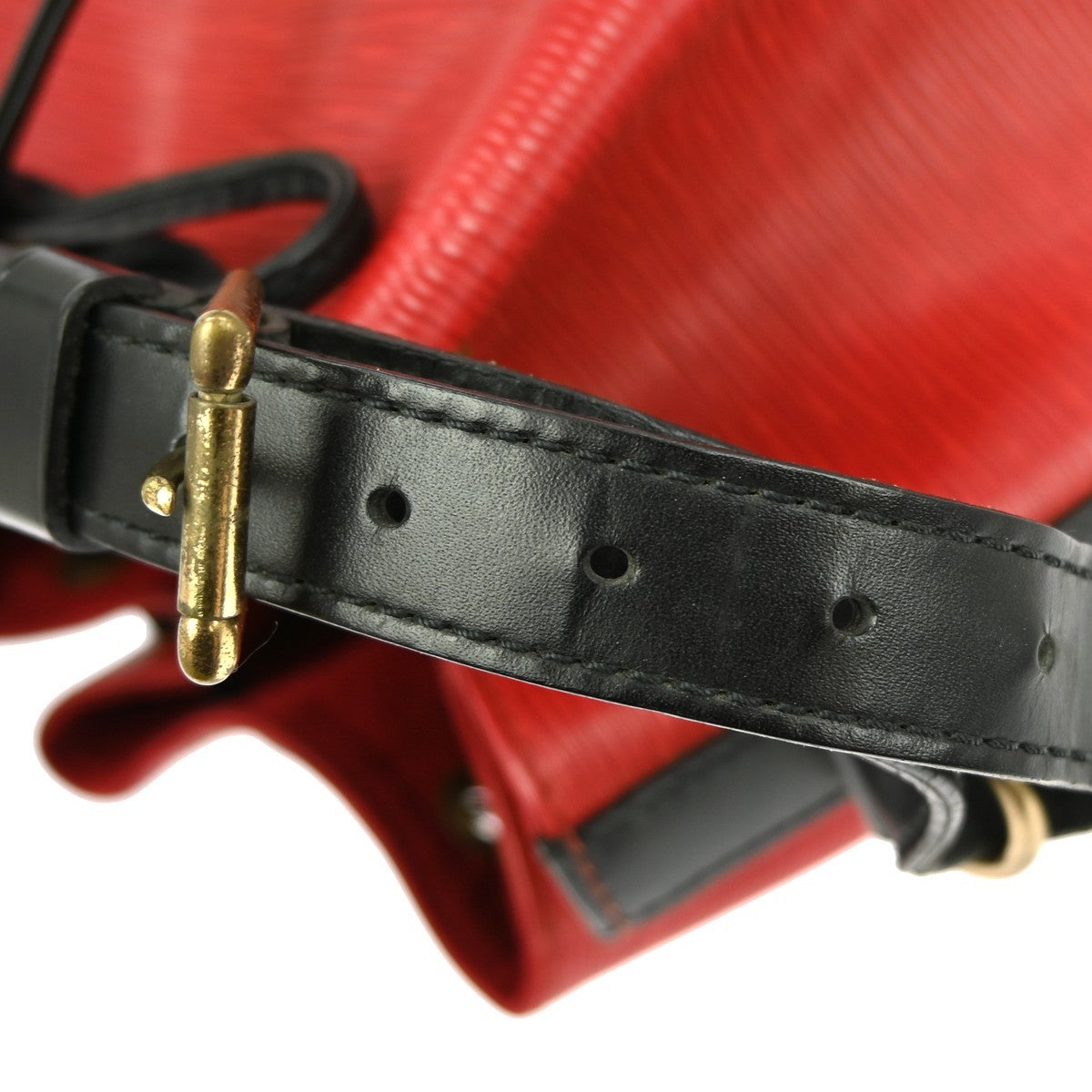 Louis Vuitton Bicolor Petit Noe Handbag Epi Leather, RED, LEATHER, Shoulder bag