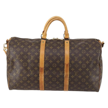Louis Vuitton Keepall Bandouliere Bag Monogram Canvas, BROWN, CANVAS, Travel bag