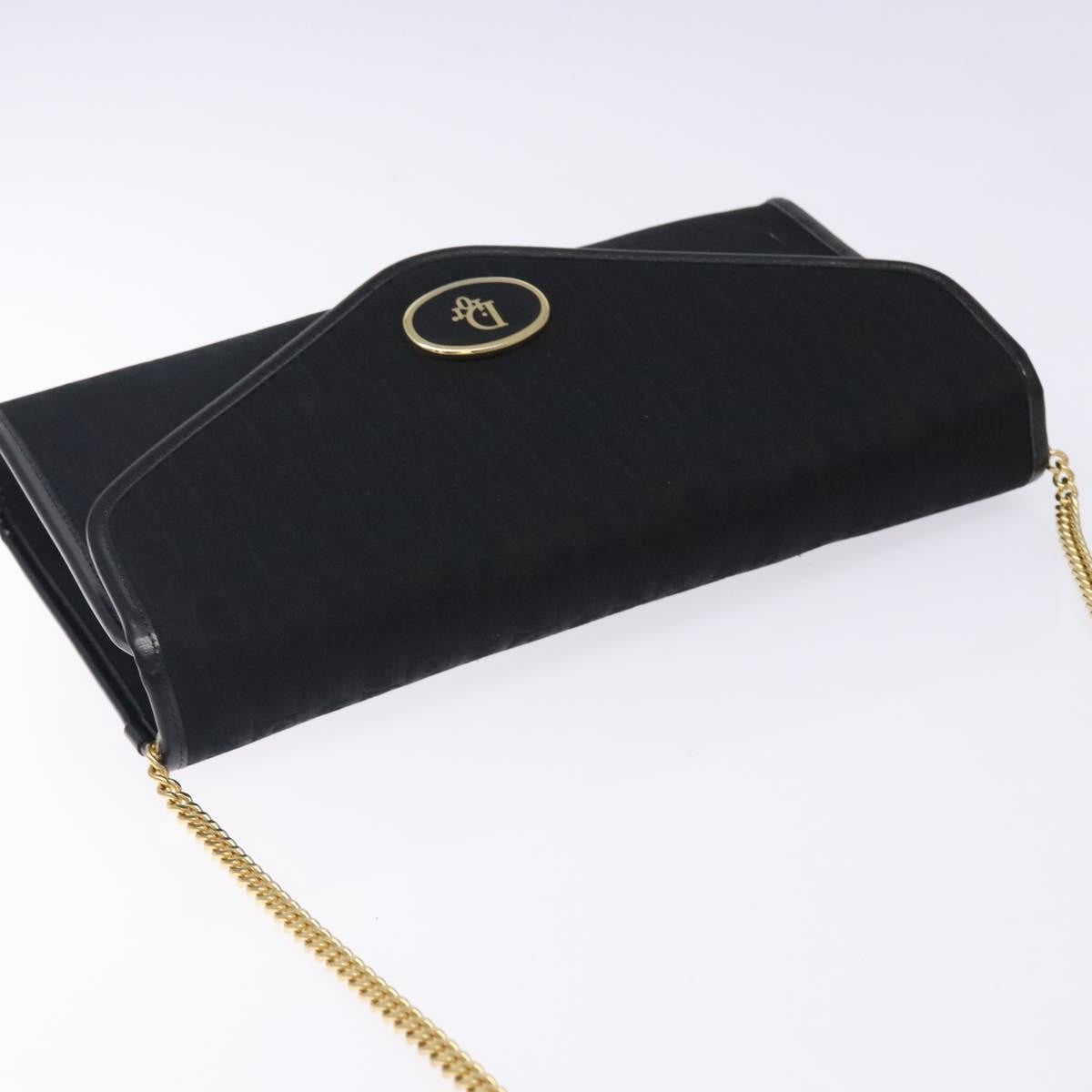 Christian Dior Vintage Trotteur Chain shoulder bag Canvas, BLACK, CANVAS, Shoulder bag