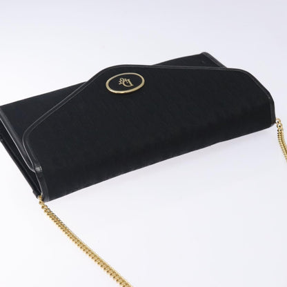 Christian Dior Vintage Trotteur Chain shoulder bag Canvas, BLACK, CANVAS, Shoulder bag