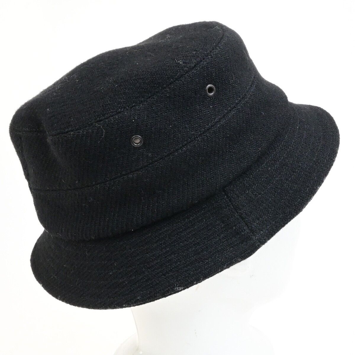Burberry Nova Check Bucket Hat Wool Cotton, BLACK, WOOL, Head accessory