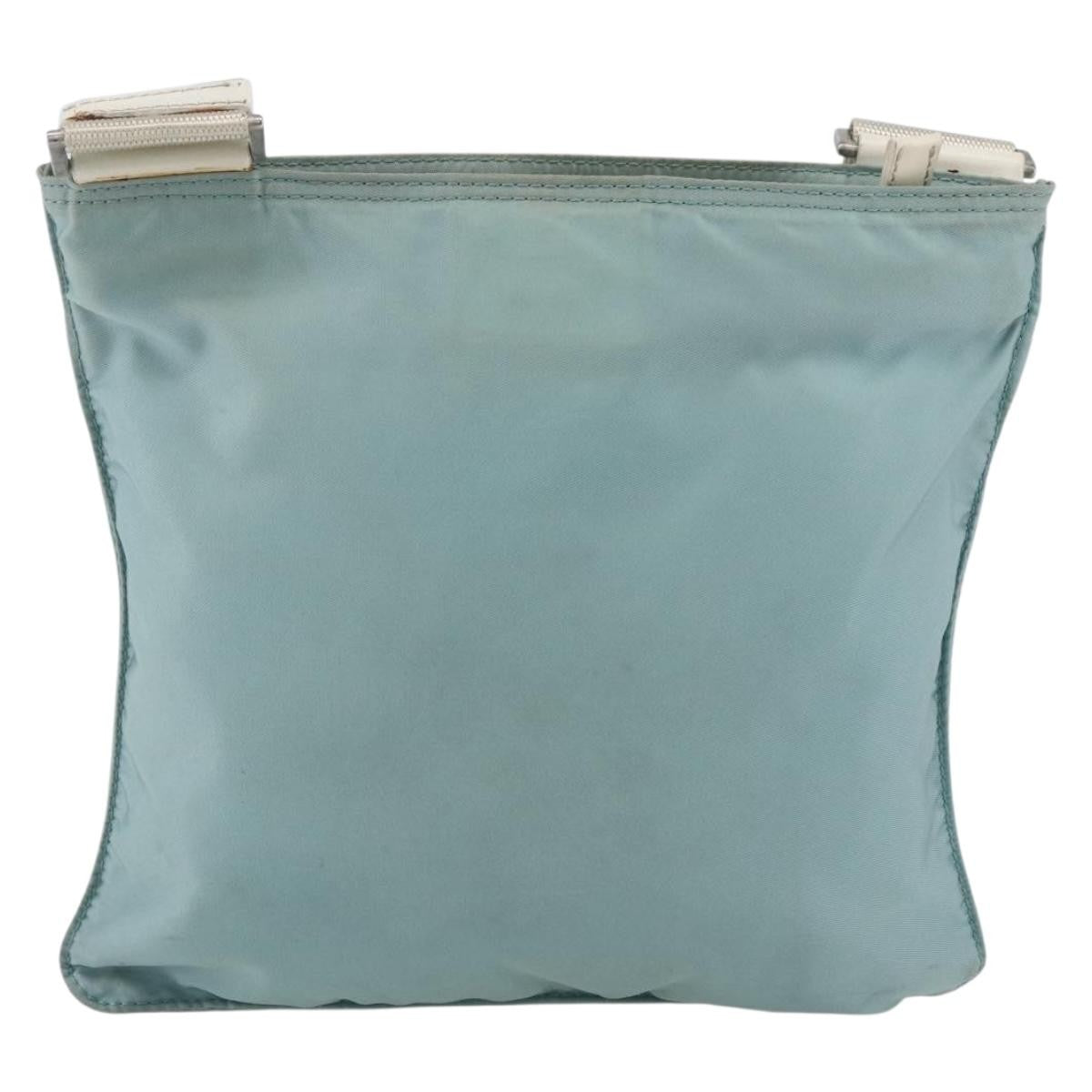Prada Front Pocket Messenger Bag Tessuto, BLUE, NYLON, Shoulder bag