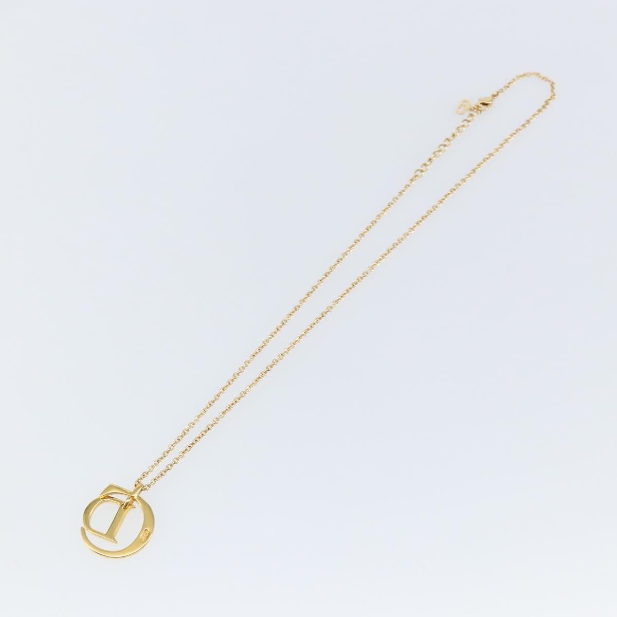 Christian Dior CD Pendant Necklace Metal, GOLD, METAL, Necklace