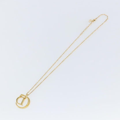 Christian Dior CD Pendant Necklace Metal, GOLD, METAL, Necklace