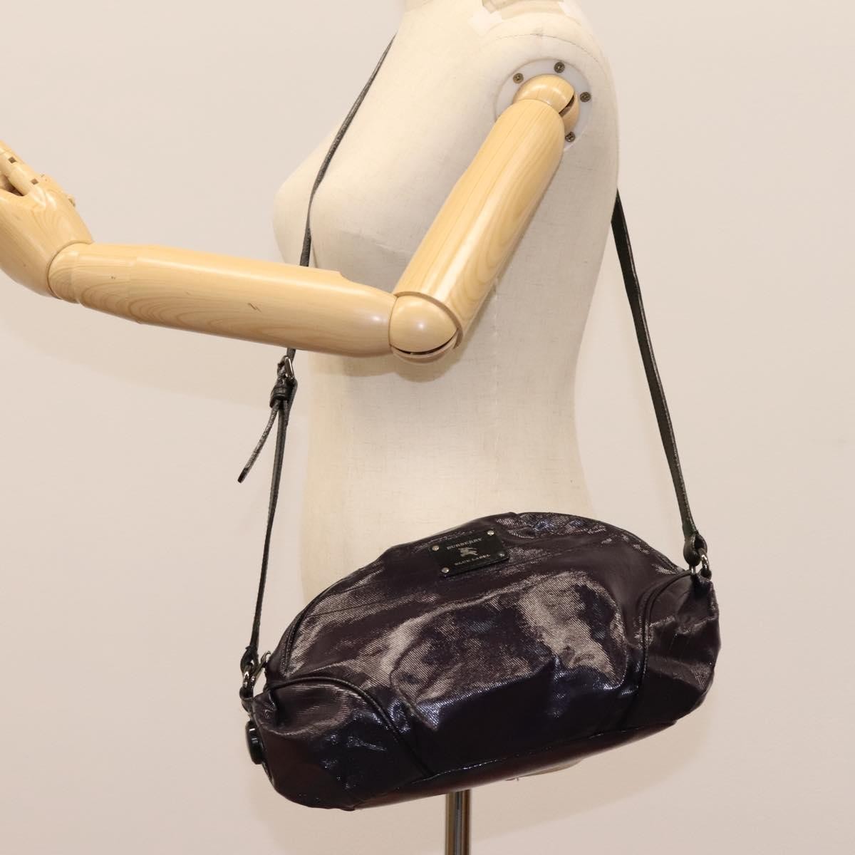 Burberry Blue Label shoulder bag Enamel, PURPLE, PATENT_LEATHER, Shoulder bag