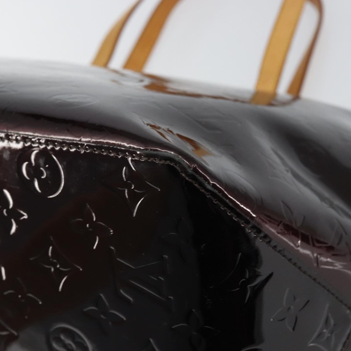 Louis Vuitton Bellevue Handbag Monogram Vernis, BROWN, PATENT_LEATHER, Tote bag