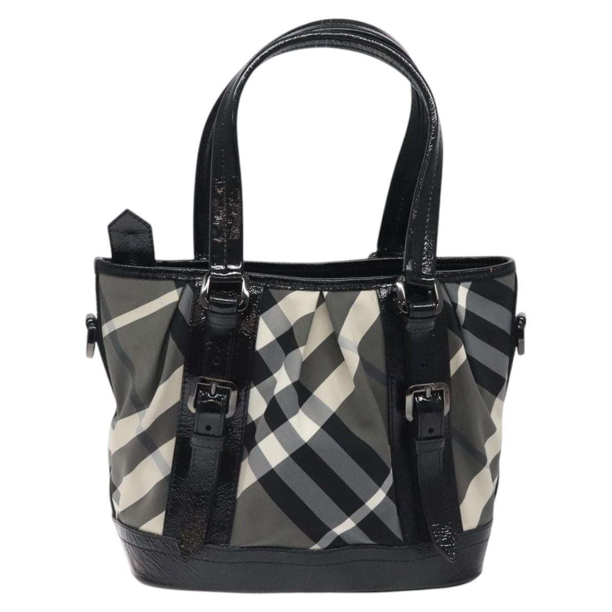 Burberry Lowry Convertible Tote Beat Check Nylon, BLACK, NYLON, Tote bag
