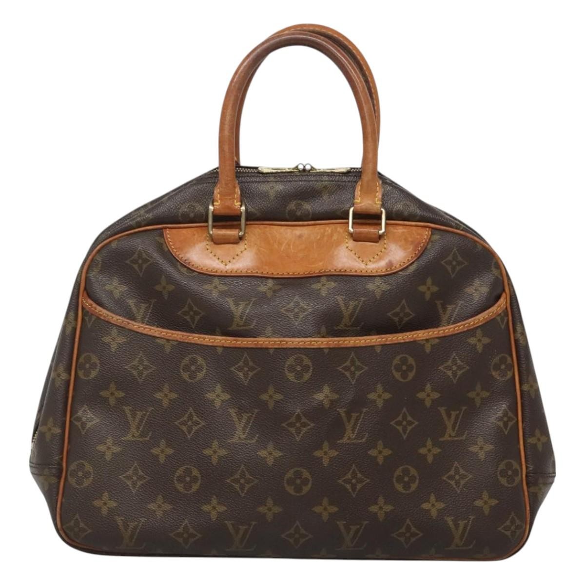 Louis Vuitton Deauville Handbag Monogram Canvas, BROWN, CANVAS, Handbag