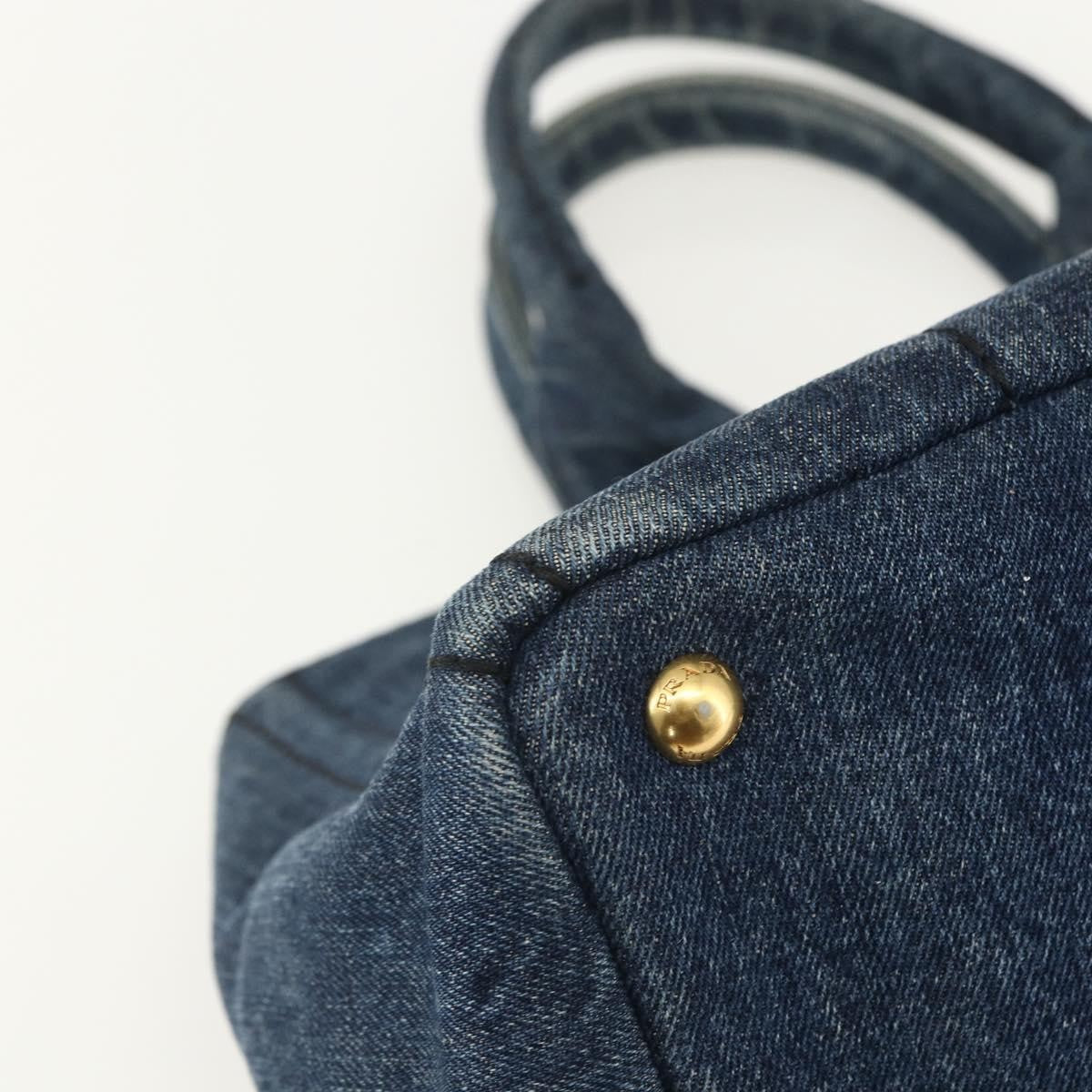 Prada Canapa Tote Denim, BLUE, CANVAS, Tote bag