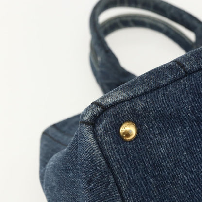 Prada Canapa Tote Denim, BLUE, CANVAS, Tote bag