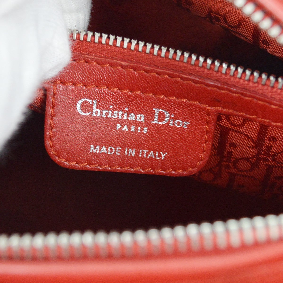 Christian Dior Lady Dior Bag Cannage Quilt Lambskin, RED, LEATHER, Handbag