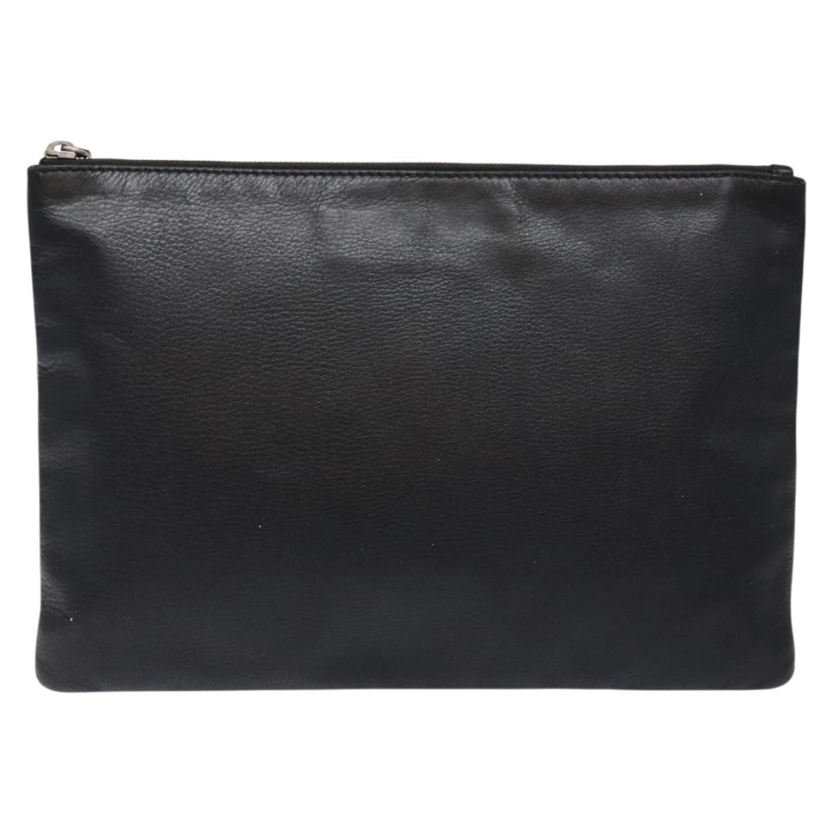 Balenciaga Everyday Logo Pouch Printed Leather, BLACK, LEATHER, Clutche & pouche