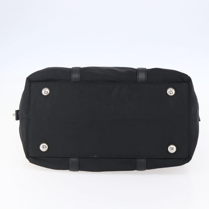 Prada Vintage Zip Handbag Tessuto, BLACK, NYLON, Handbag