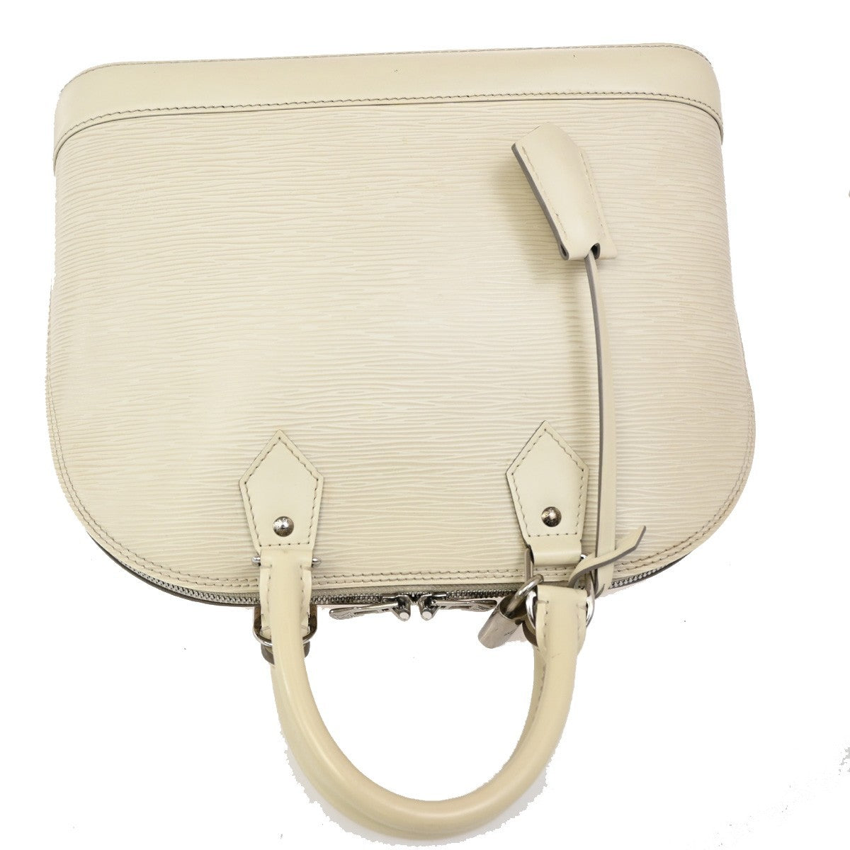 Louis Vuitton Alma Handbag Epi Leather, WHITE, LEATHER, Handbag