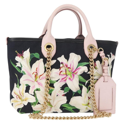 Dolce & Gabbana Capri Tote Printed Canvas with Lizard Embossed Leather, MULTICOLOUR, CANVAS, Tote bag