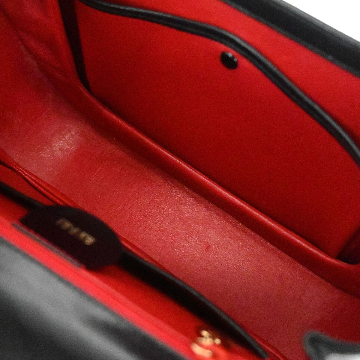 Gucci Vintage Bamboo Top Handle Bag Leather, BLACK, LEATHER, Handbag