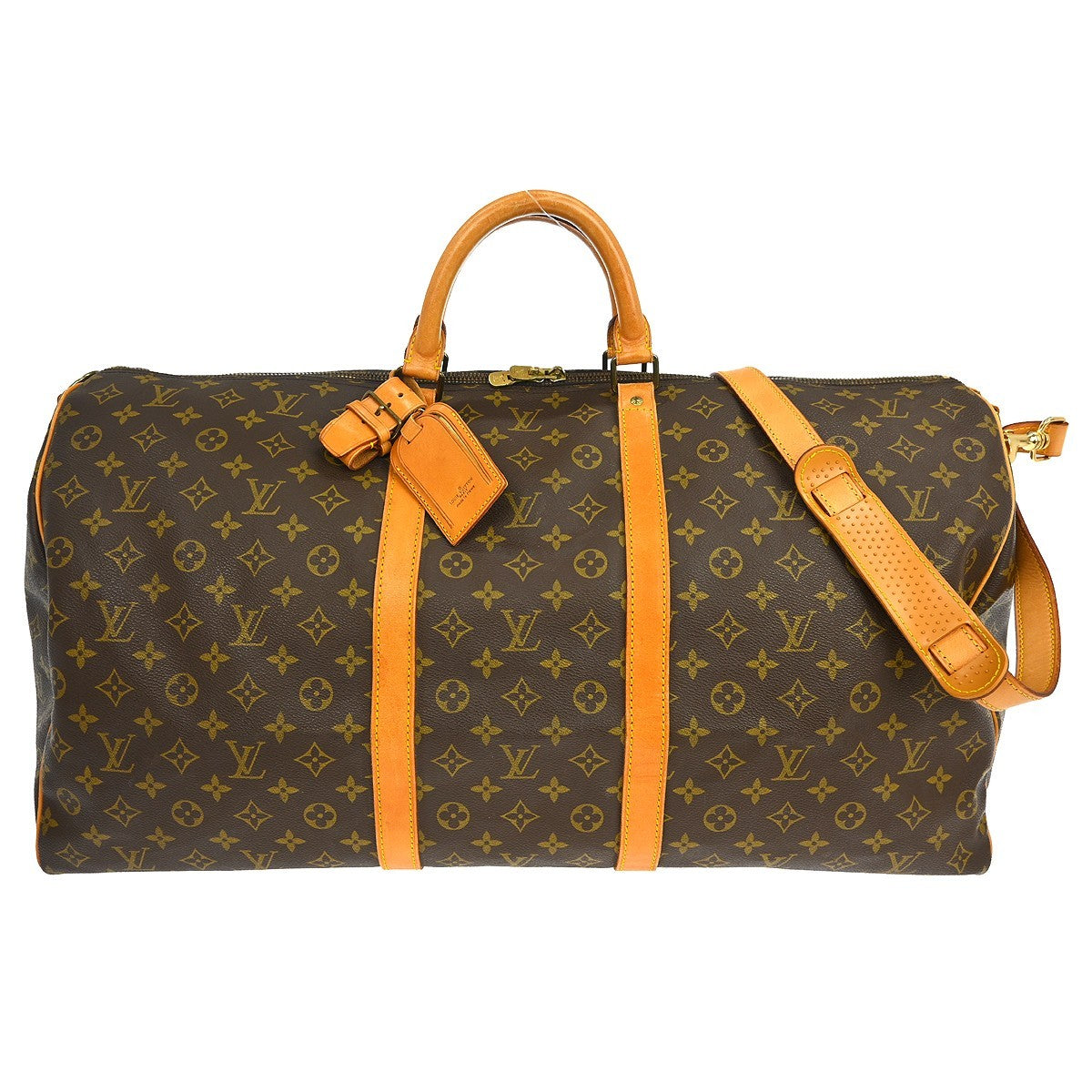 Louis Vuitton Keepall Bandouliere Bag Monogram Canvas, Brown, Canvas, Travel Bag