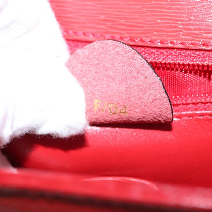 Celine Cuir Triomphe Bag Leather, RED, LEATHER, Handbag