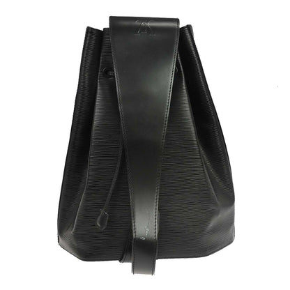 Louis Vuitton Sac a Dos Drawstring Backpack Epi Leather, Black, Leather, Backpack