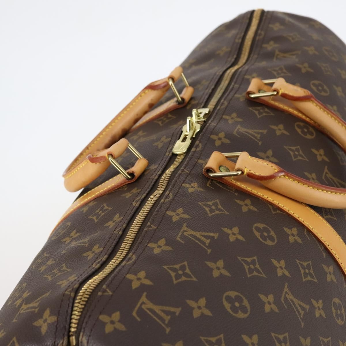 Louis Vuitton Keepall Bag Monogram Canvas, BROWN, CANVAS, Travel bag