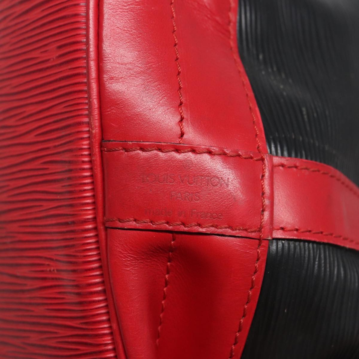 Louis Vuitton Bicolor Noe Handbag Epi Leather, BLACK, LEATHER, Handbag