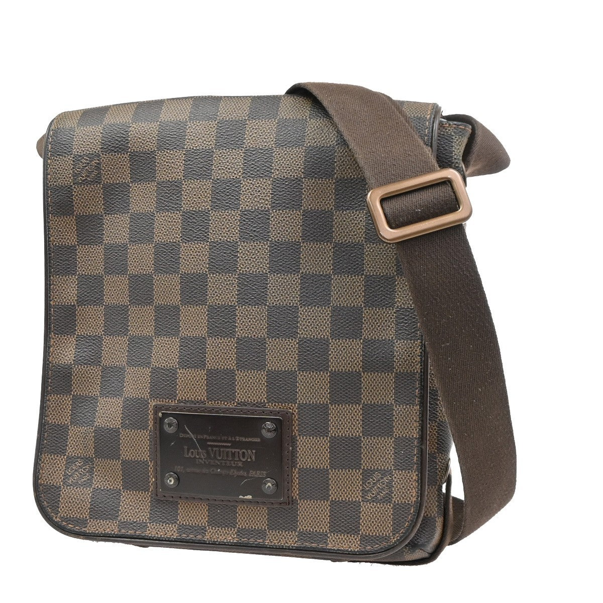 Louis Vuitton Brooklyn Handbag Damier, Brown, Canvas, Shoulder Bag