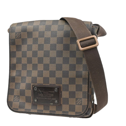 Louis Vuitton Brooklyn Handbag Damier, Brown, Canvas, Shoulder Bag