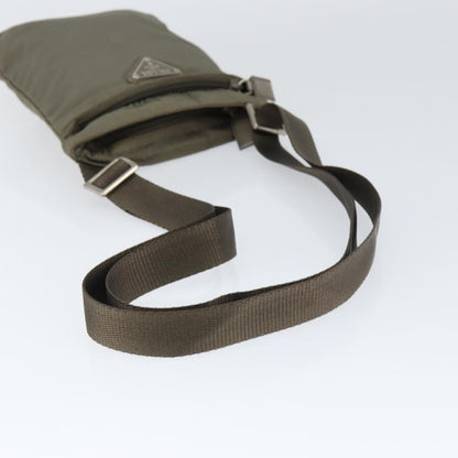 Prada Front Pocket Messenger Bag Tessuto, KHAKI, NYLON, Shoulder bag