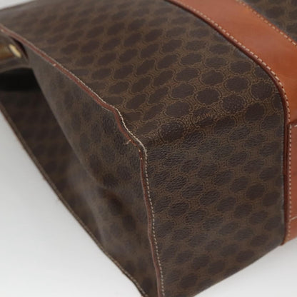 Celine Vintage Macadam Shopper Tote Coated Canvas, BROWN, CANVAS, Tote bag