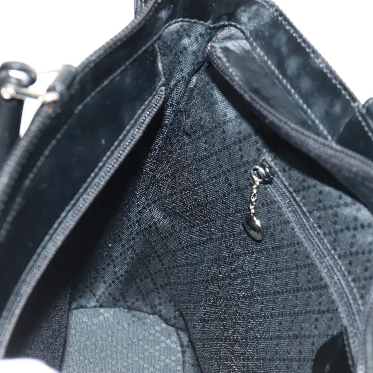 Gucci Vintage Bamboo Handle Bag Nylon, BLACK, NYLON, Handbag