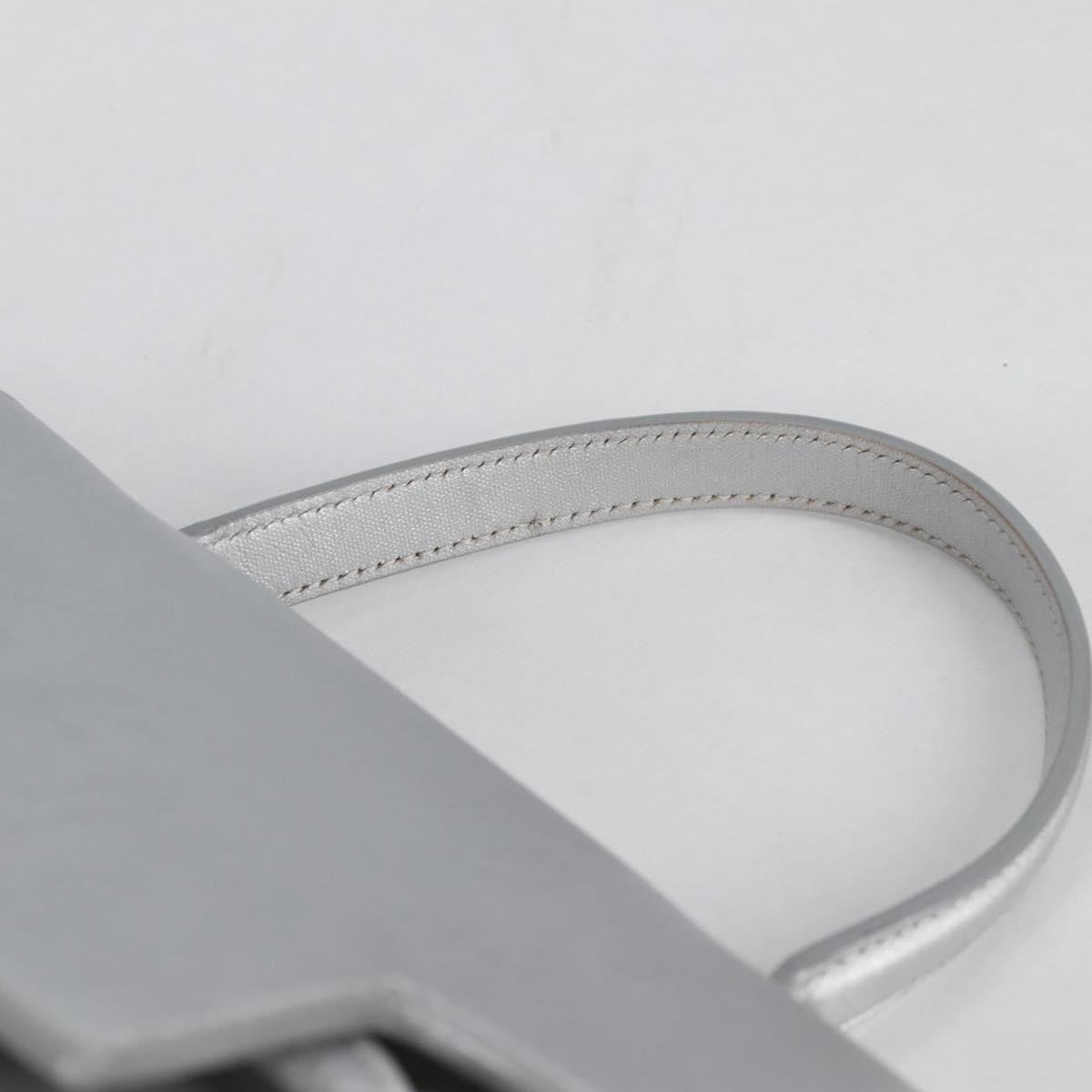 Celine Belt Bag Textured Leather, SILVER, LEATHER, Shoulder bag