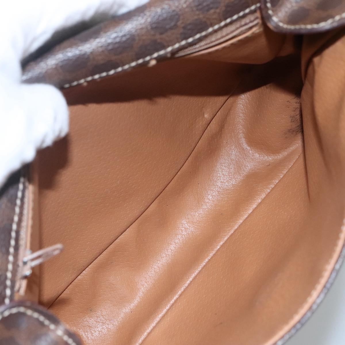 Celine Vintage Macadam Shoulder Bag Canvas and Leather, BROWN, CANVAS, Shoulder bag