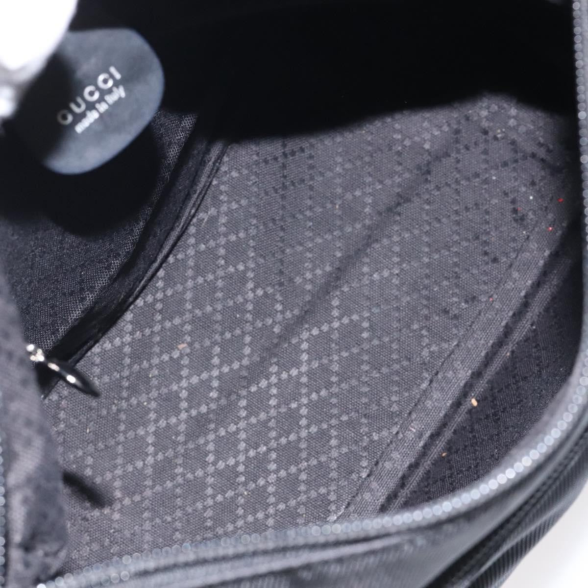 Gucci Vintage Bamboo Shoulder Bag Nylon, BLACK, NYLON, Shoulder bag