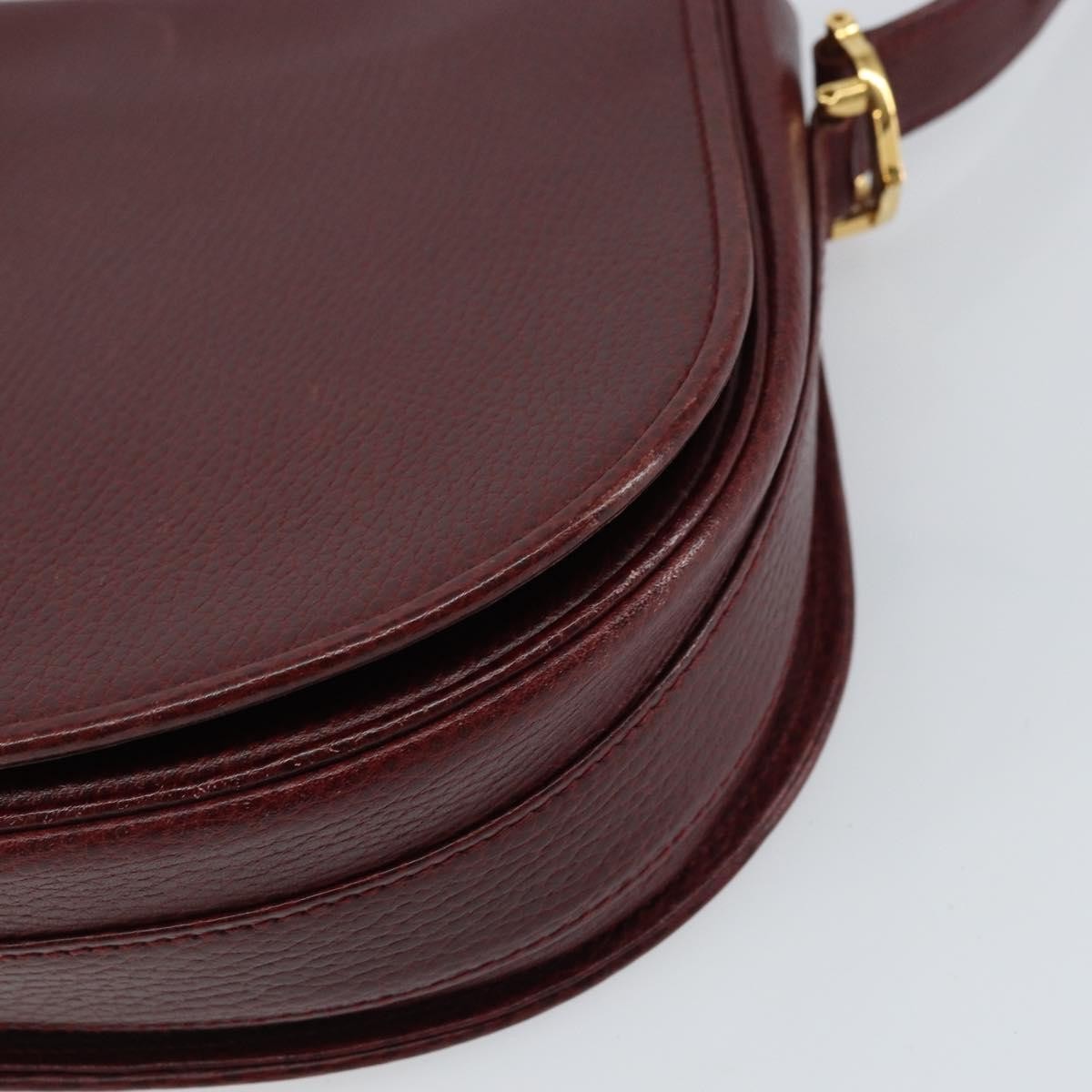 cartier Must de Cartier Shoulder Bag Leather, BURGUNDY, LEATHER, Shoulder bag