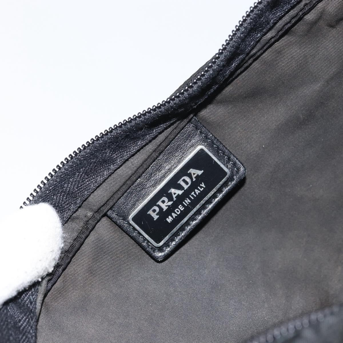 Prada Flat Messenger Bag Tessuto, BLACK, NYLON, Shoulder bag