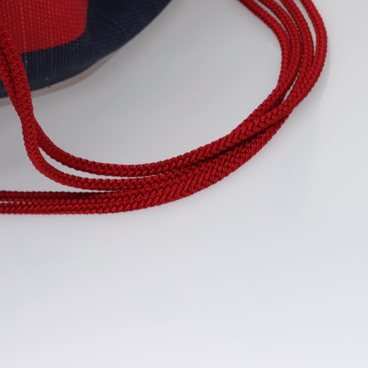 Gucci Logo Drawstring Backpack Striped Canvas, RED, CANVAS, Backpack