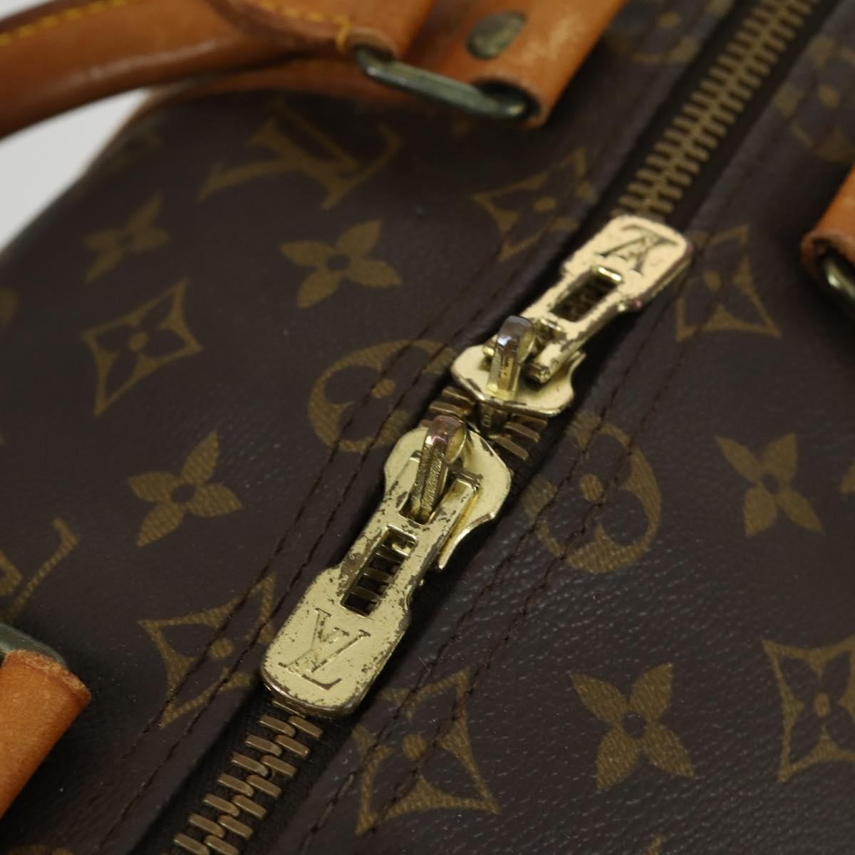 Louis Vuitton Keepall Bandouliere Bag Monogram Canvas, BROWN, CANVAS, Travel bag