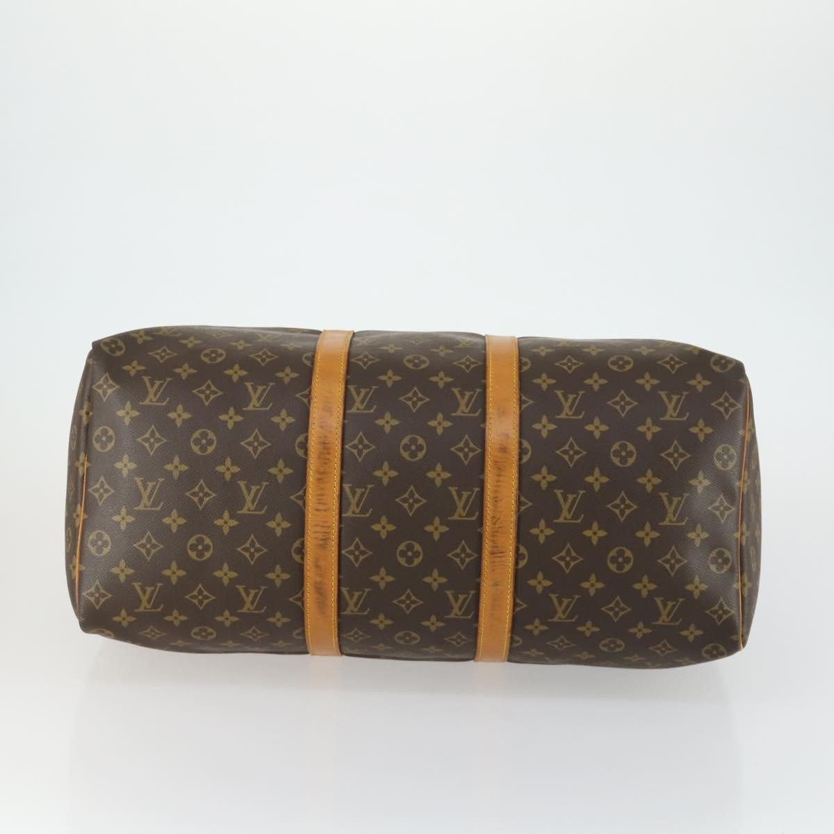 Louis Vuitton Keepall Bag Monogram Canvas, BROWN, CANVAS, Travel bag