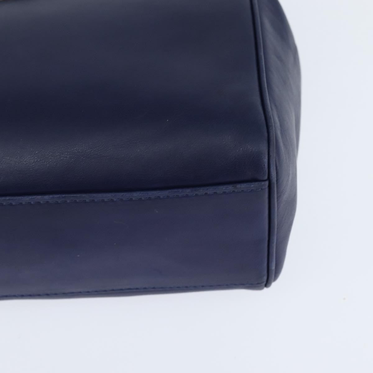 Celine Circle Logo Handbag Leather, BLUE, LEATHER, Handbag