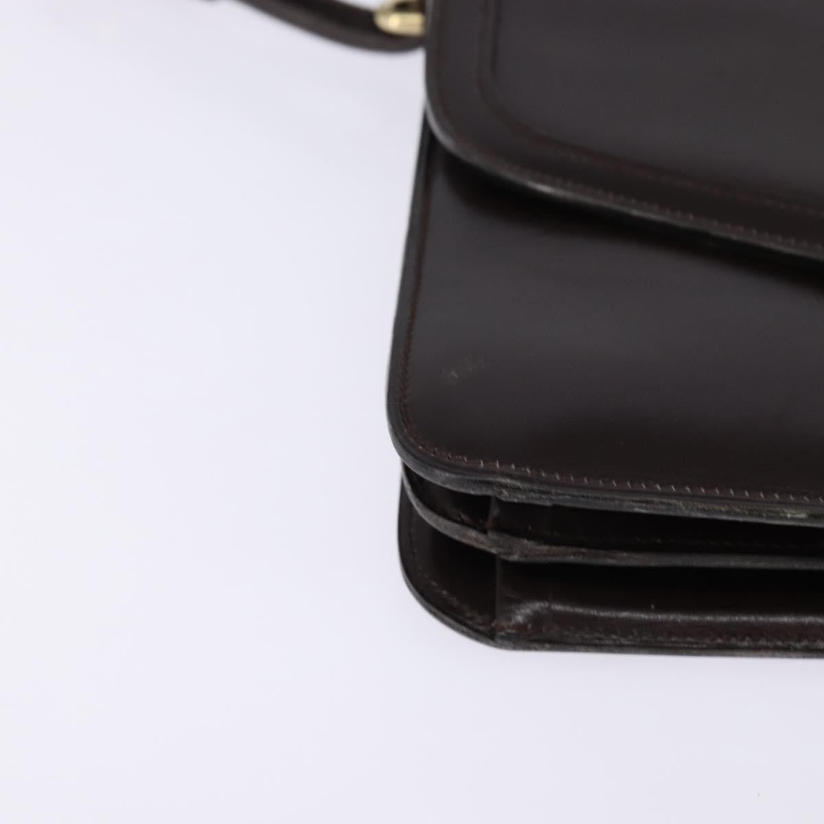 Christian Dior Flap Shoulder Bag Leather, BROWN, LEATHER, Shoulder bag