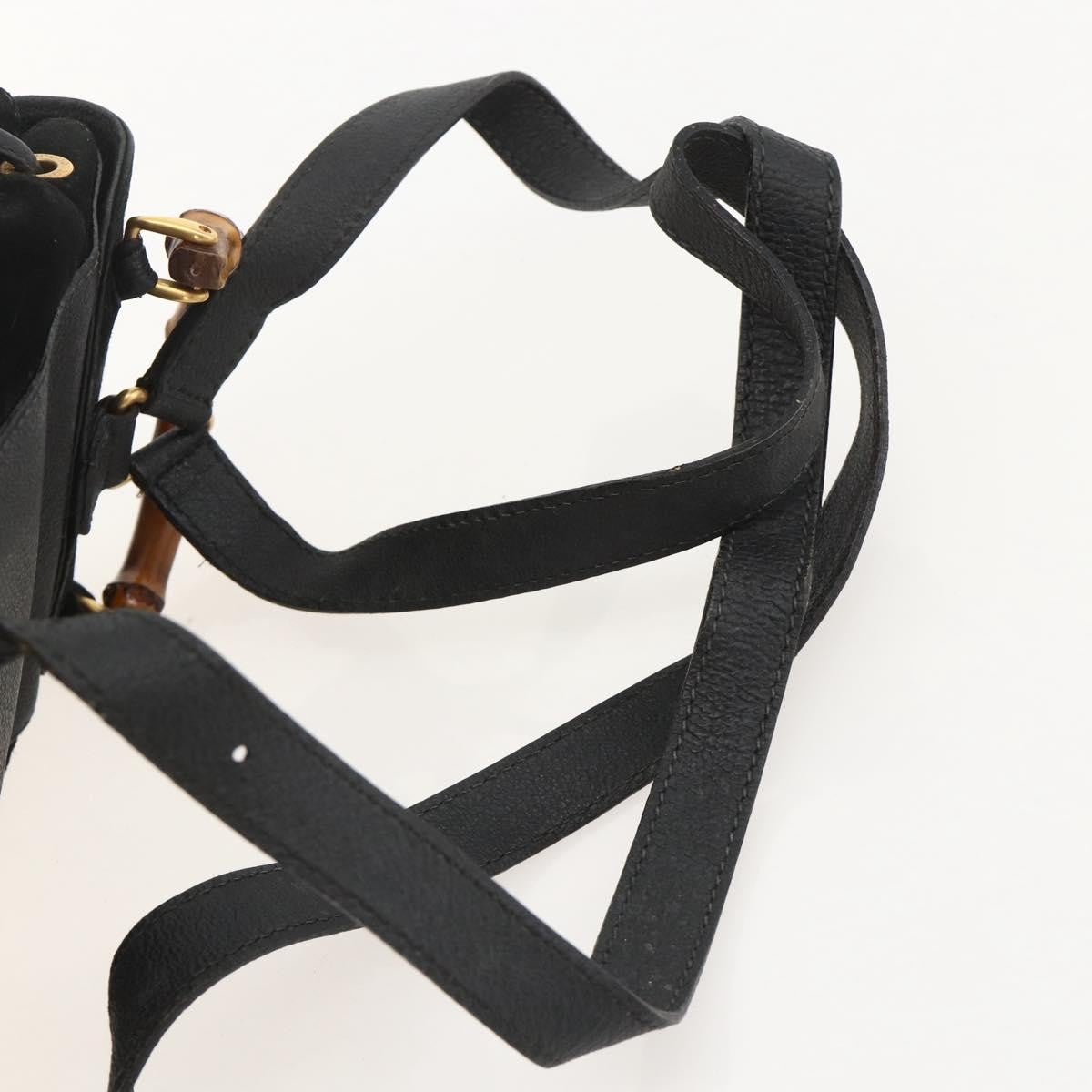 Gucci Gucci bamboo backpack daim, Black, Denim, Backpack