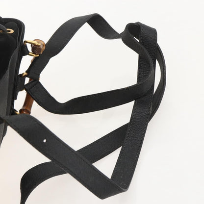 Gucci Gucci bamboo backpack daim, Black, Denim, Backpack