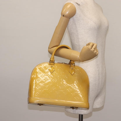 Louis Vuitton Alma Handbag Patent Leather, BEIGE, PATENT_LEATHER, Handbag