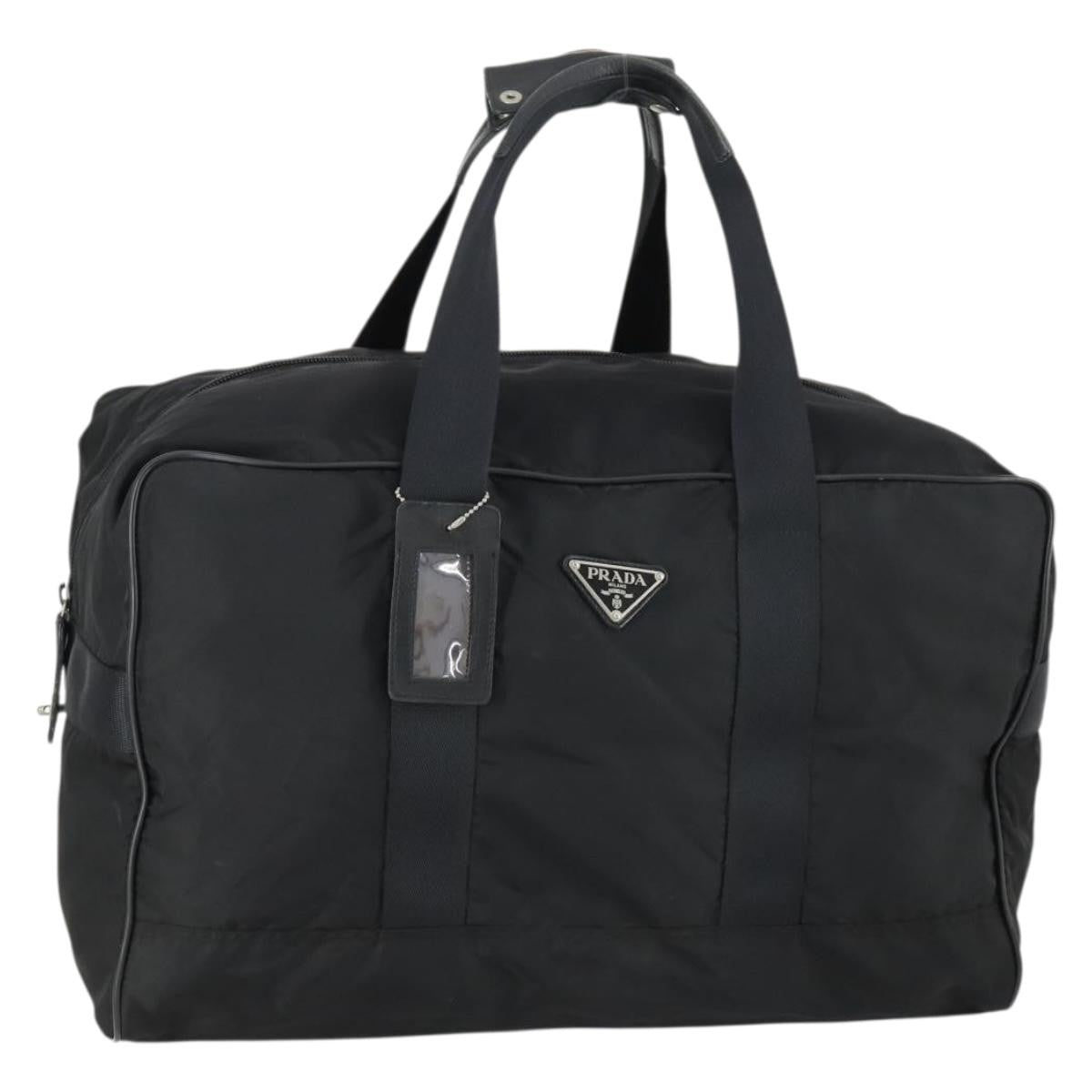 Prada Weekend Duffle Bag Tessuto, BLACK, NYLON, Travel bag