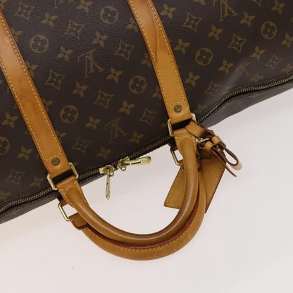 Louis Vuitton Keepall Bandouliere Bag Monogram Canvas, BROWN, CANVAS, Travel bag